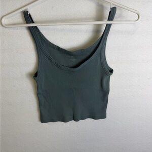 Women's Sage Green Ribbed Tank Top Brandy Melville